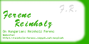 ferenc reinholz business card